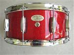 14" X  6" 15ply Hi Gloss Red Glitter Snare Drum